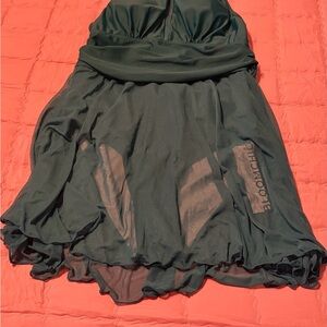 BloomChic Forest Green Chiffon Swim Dress